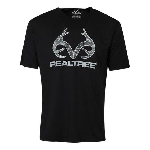 RealTree Men’s Poly T-shirt Black Sz M - Picture 3 of 11